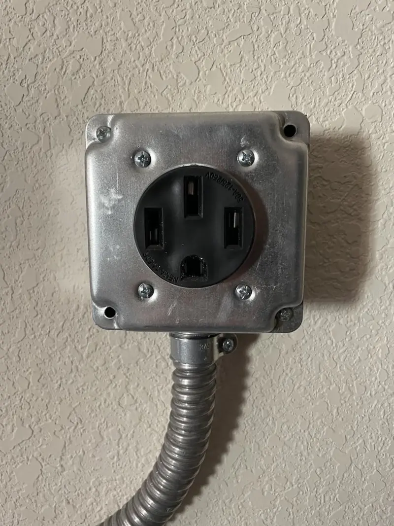 NEMA 14-50 outlet installed for Smart Home Electrical in Heavener